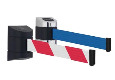 Zutrittsabsperrung, Wandkassette Maxi – selbstaufwickelndes Band 7,7 | 9m, Standard gemäß RAL-Farben